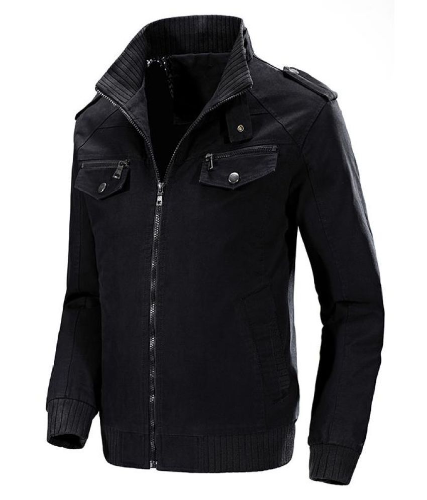 mens cargo jacket black