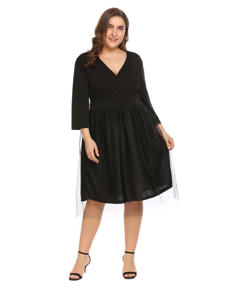 plus size skater dress with sleeves