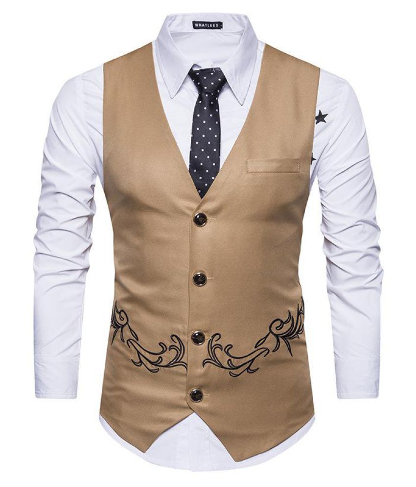 Generic Mens Slim Fit Single Breasted Waistcoat Dress Suit Vest 