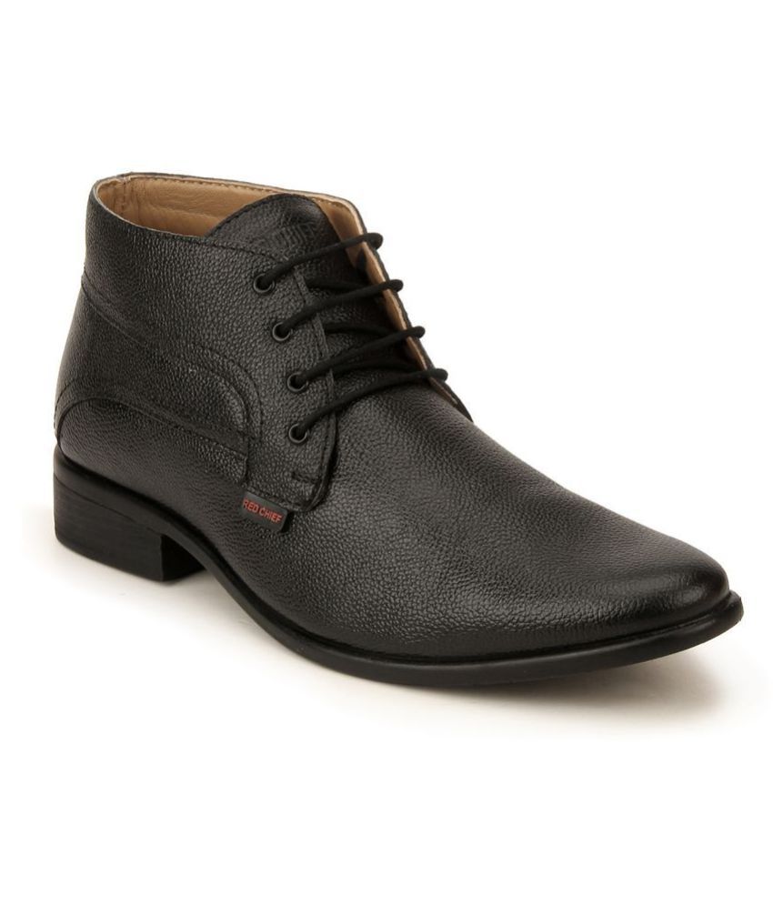 red chief shoes black leather