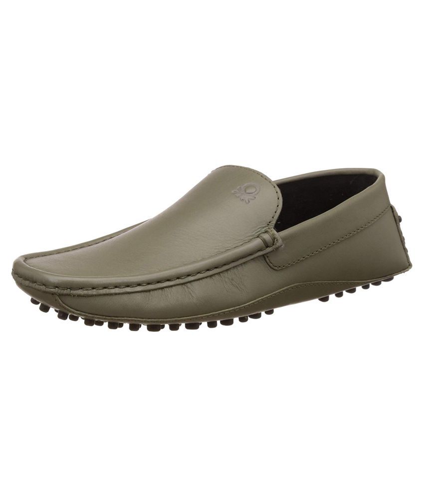 united colors of benetton men's leather loafers and moccasins