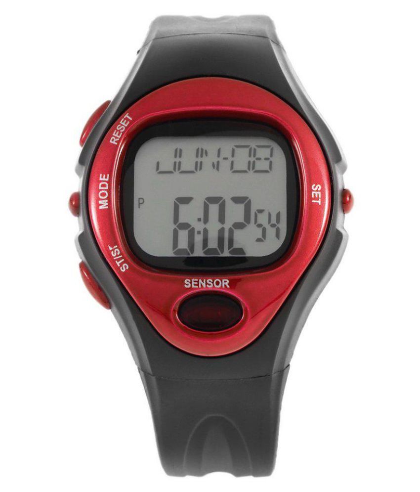 Pulse Heart Rate Monitor Calories Counter Fitness Watch Time Stop Watch