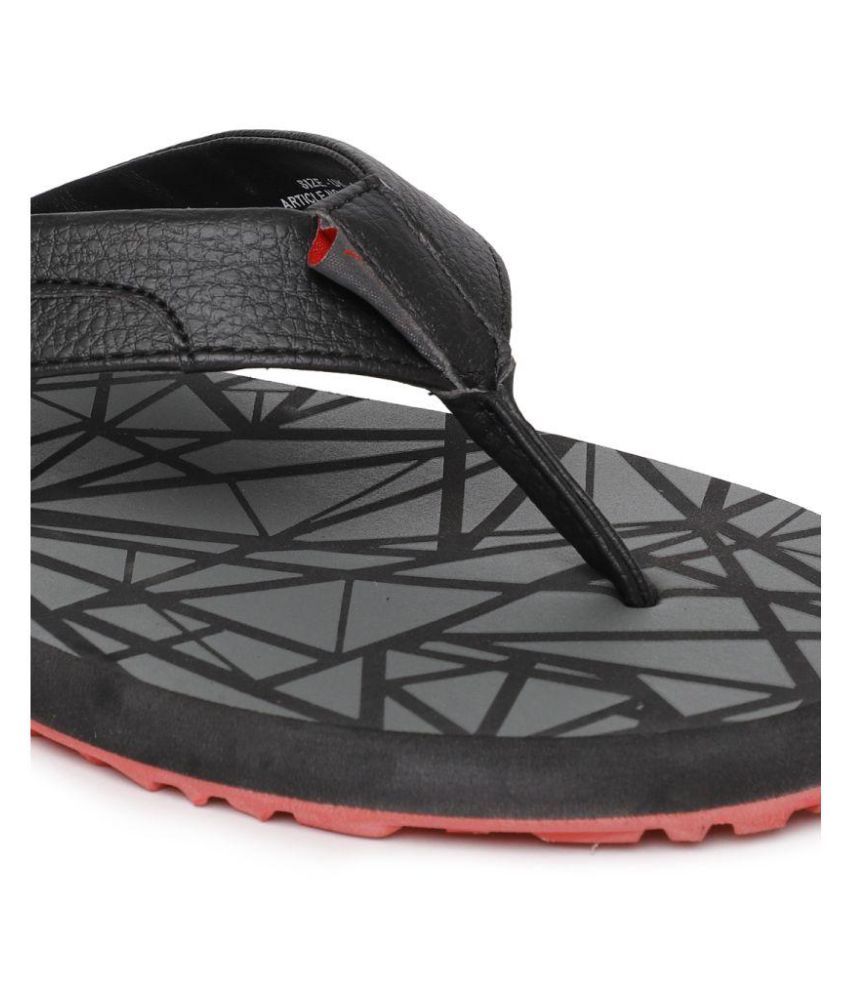 puma black thong flip flop