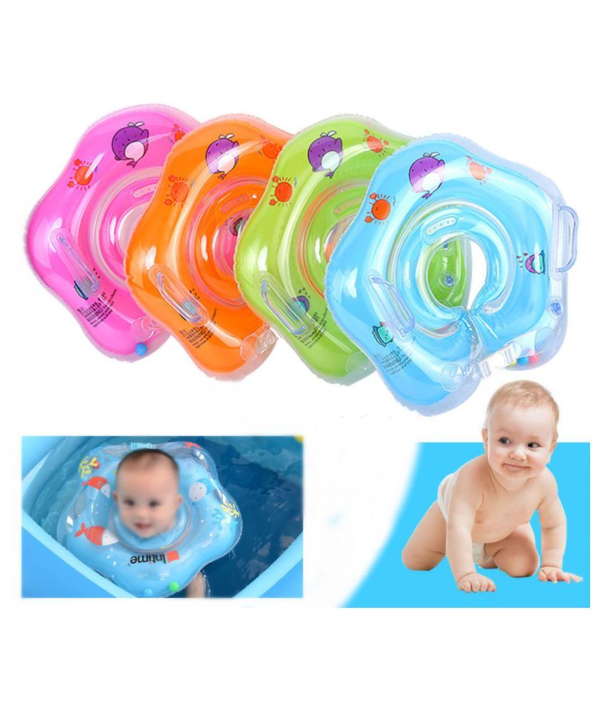 Newborn Infant Baby Swimming Neck Float Ring Bath Inflatable Circle Toy ...