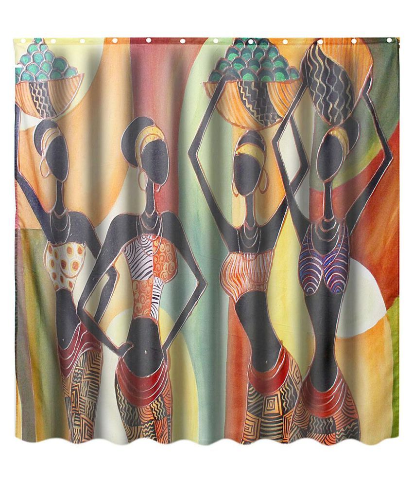 Buy 60 Cartoon African Woman Polyester Design Home Bathroom