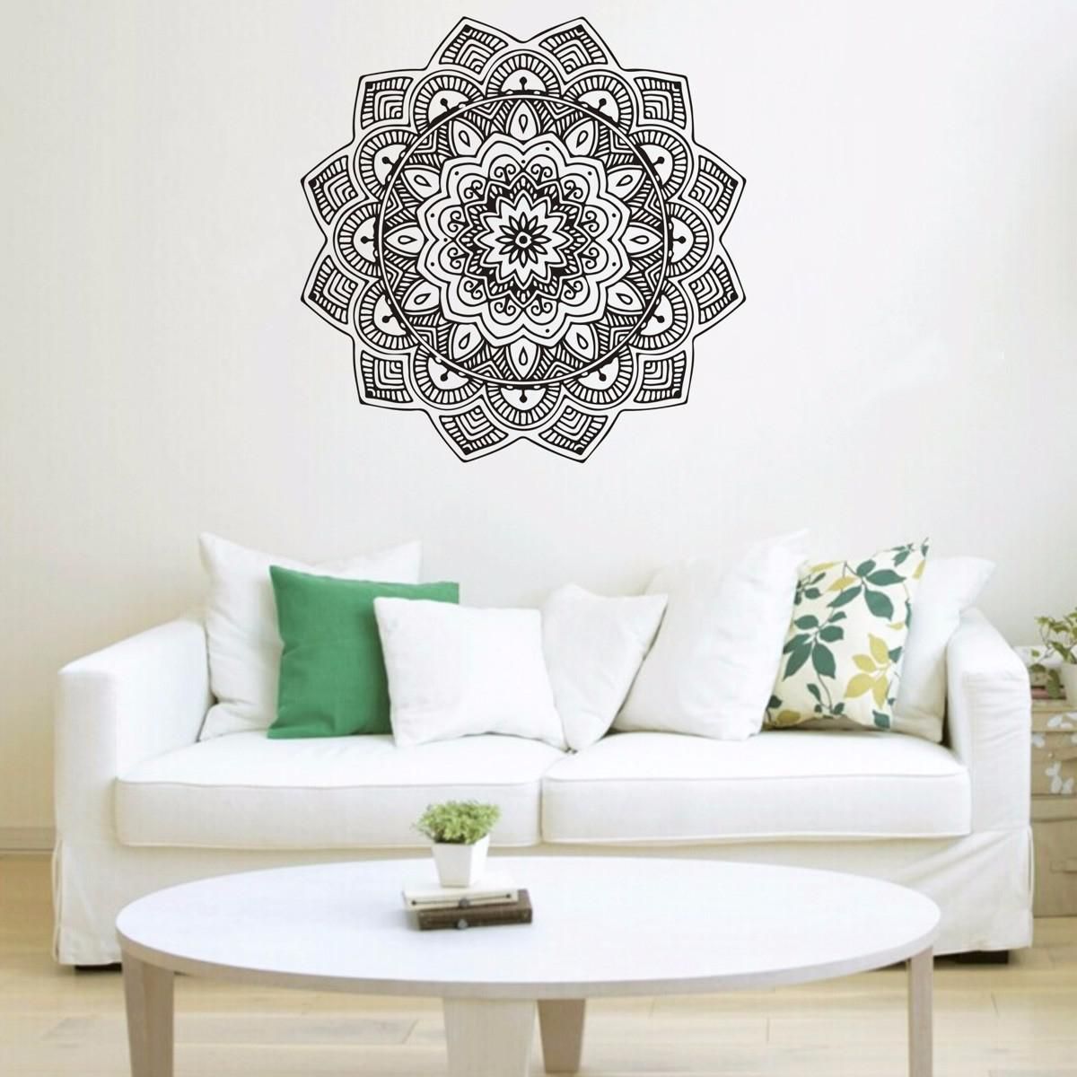 Geometric Flower Wall Stickers Buddhism India Namaste Removable Vinyl Diy Wallpaper Mural Home Decoration For Living Room Buy Geometric Flower Wall Stickers Buddhism India Namaste Removable Vinyl Diy Wallpaper Mural Home