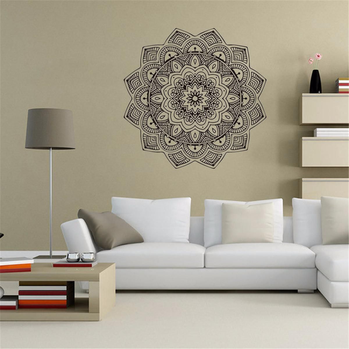 Geometric Flower Wall Stickers Buddhism India Namaste Removable Vinyl Diy Wallpaper Mural Home Decoration For Living Room Buy Geometric Flower Wall Stickers Buddhism India Namaste Removable Vinyl Diy Wallpaper Mural Home