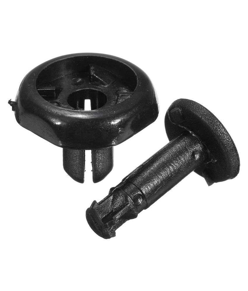 10Pcs 7mm Black Radiator Engine Trim Cover Clips For ToyotaAvensis