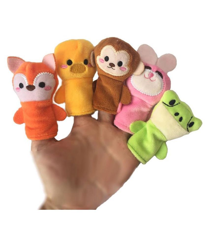 10Pcs Finger Puppets Soft Cloth Animal Doll Hand Toys Plush Toys Baby