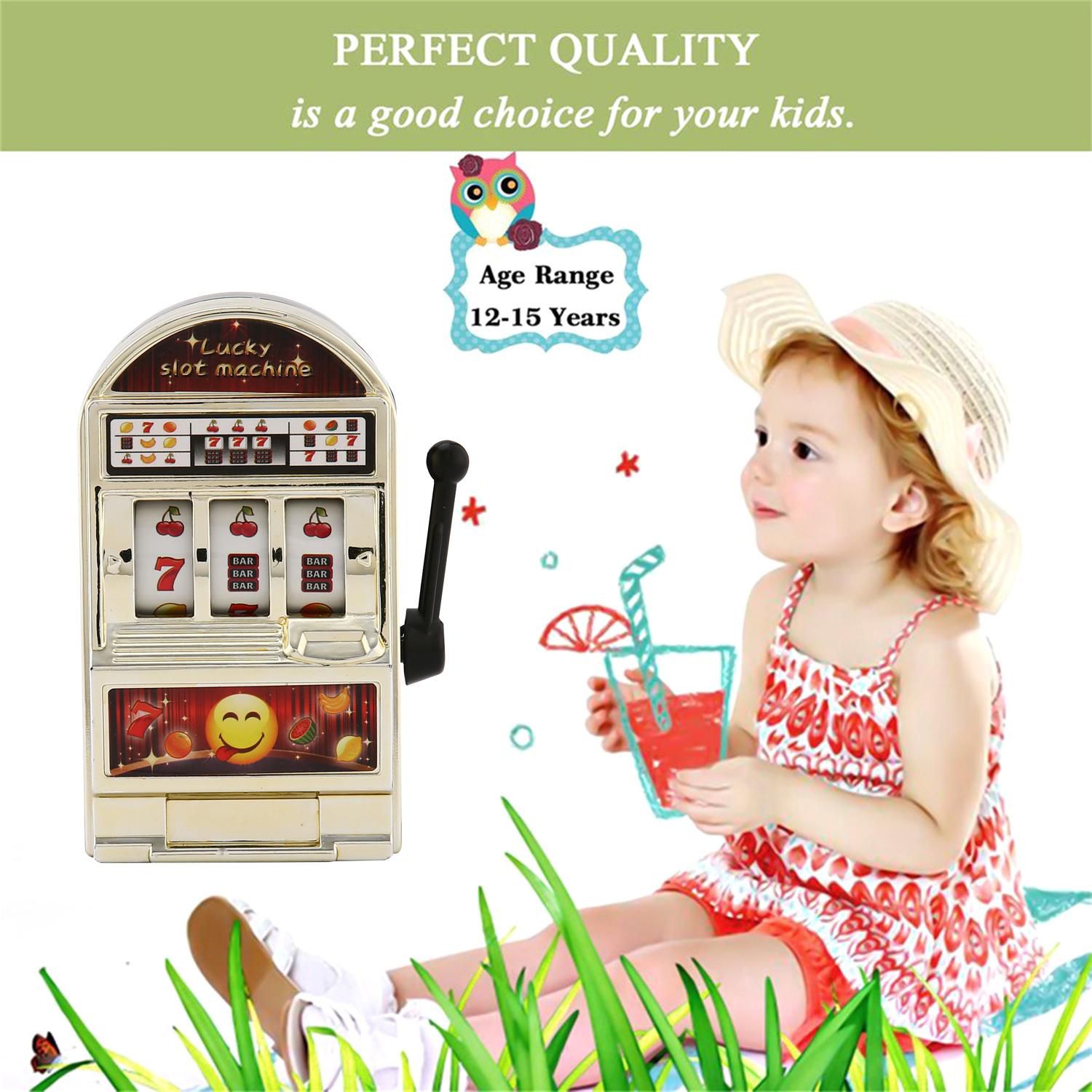 Children' s Slot Machine Mini Toy Lucky Birthday Gift Kids Safe New 1Piece ` 