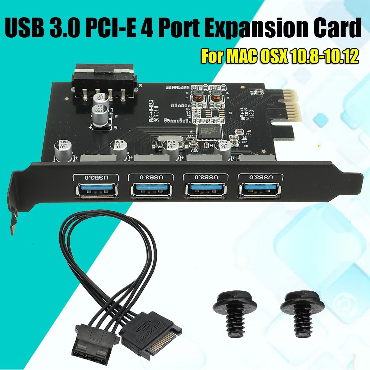 Buy Super Speed Usb 3 0 Pci E 4 Port Expansion Card Adapter For Mac Osx 10 8 10 12 Online At Best Price In India Snapdeal