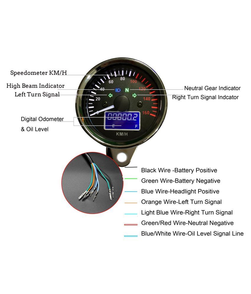 Universal Kmh Motorcycle Fuel Level Meter Digital Odometer Speedometer Gauge 12v Buy Universal Kmh Motorcycle Fuel Level Meter Digital Odometer Speedometer Gauge 12v Online At Low Price In India On Snapdeal