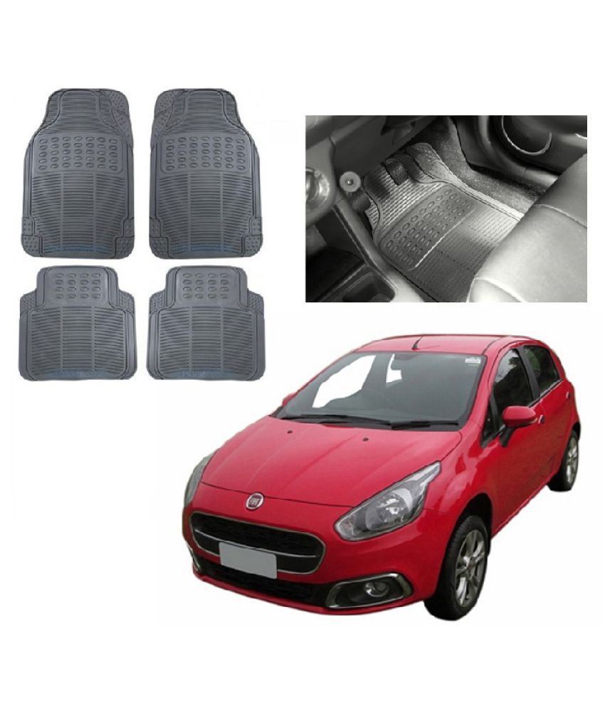 Huuso Premium Rubber Car Floor Foot Mats Grey Fiat Punto Evo Set