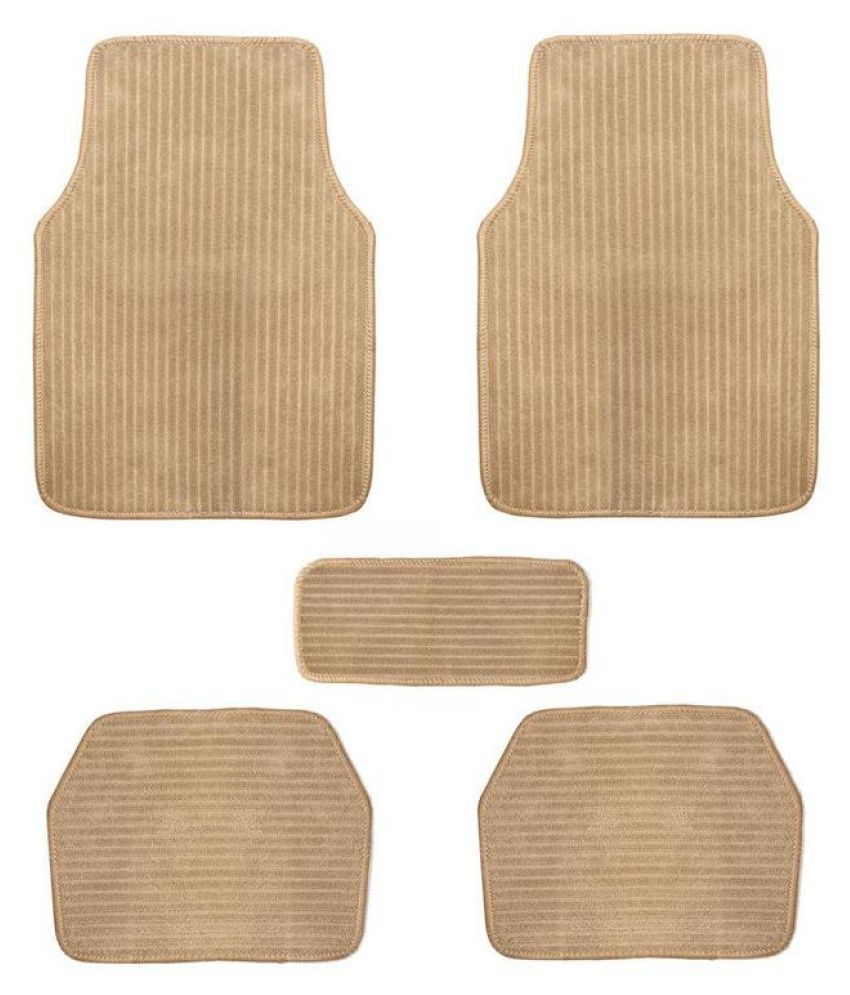 Mizzeo Premium Carpet Car Floor/Foot Mats Beige For Ford Figo Aspire