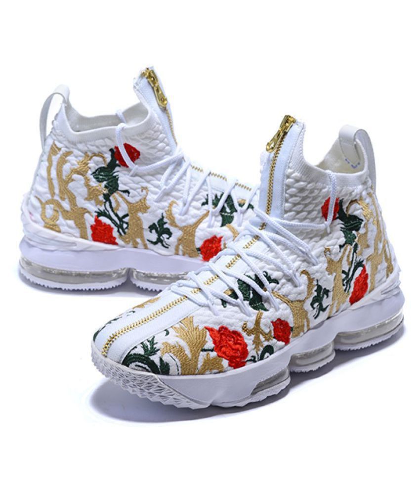 Nike  LeBron 15 King s Crown   2022 White Basketball Shoes  