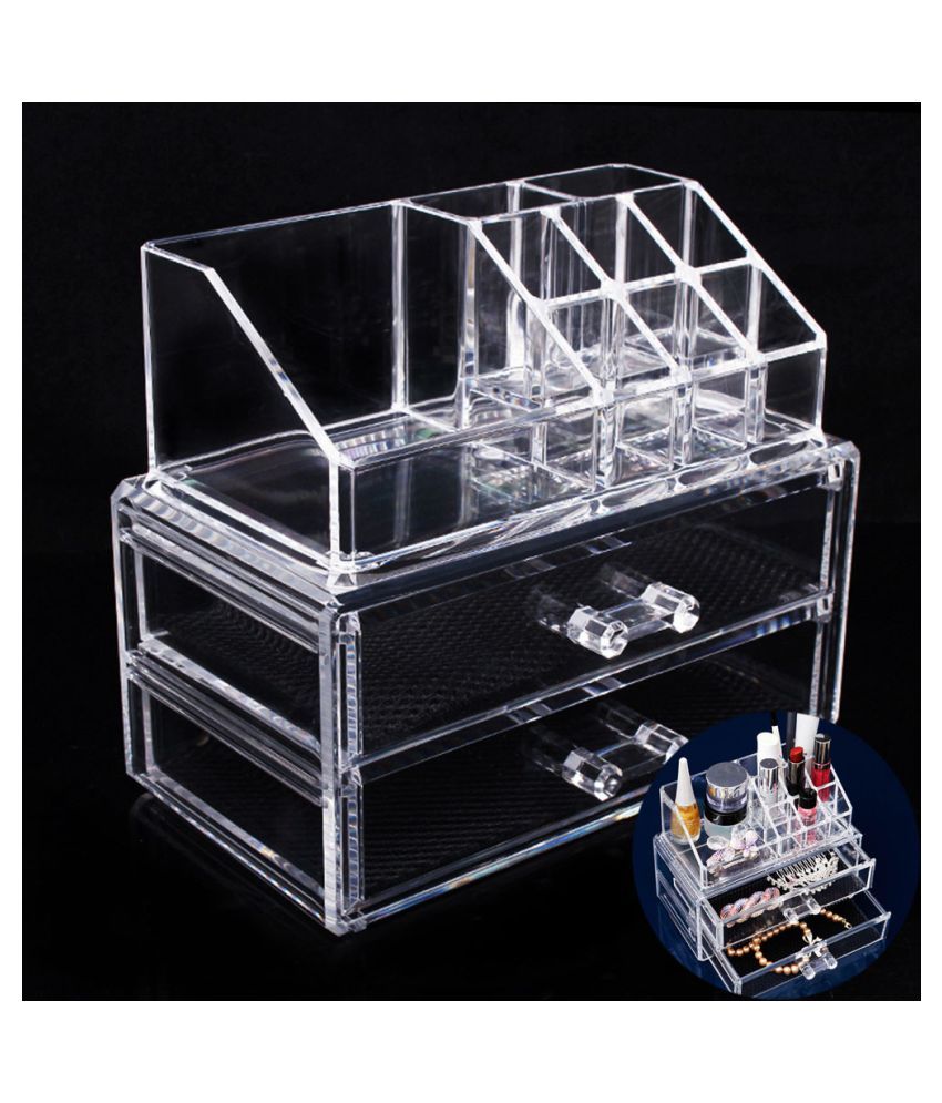 Acrylic Cosmetic Organizer Drawer Makeup Case Storage Insert Holder Box