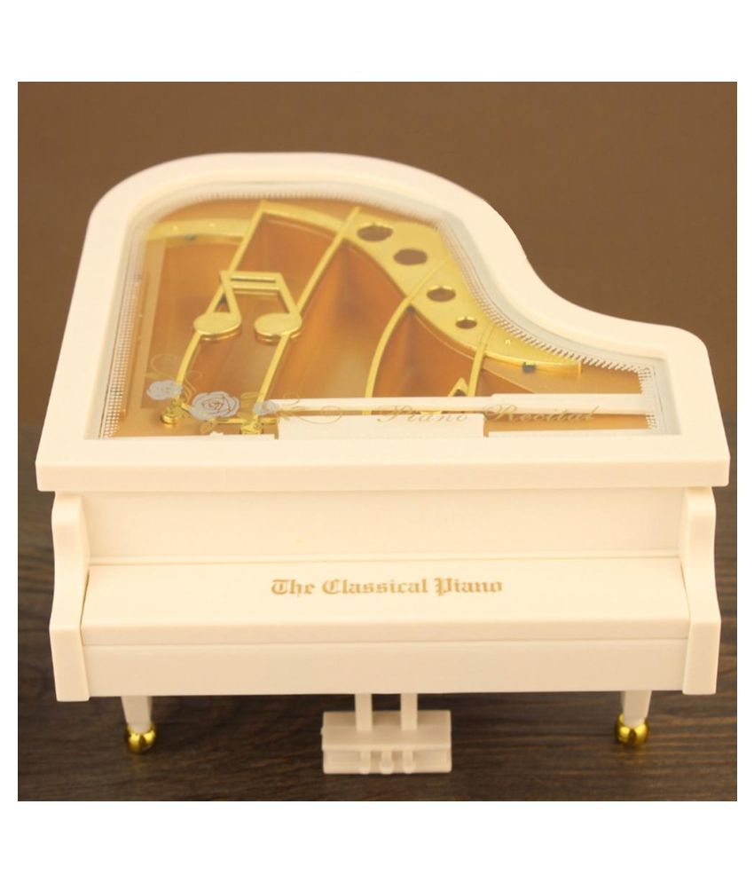 Creative Mini Piano Model Music Box Metal Antique Musical Case