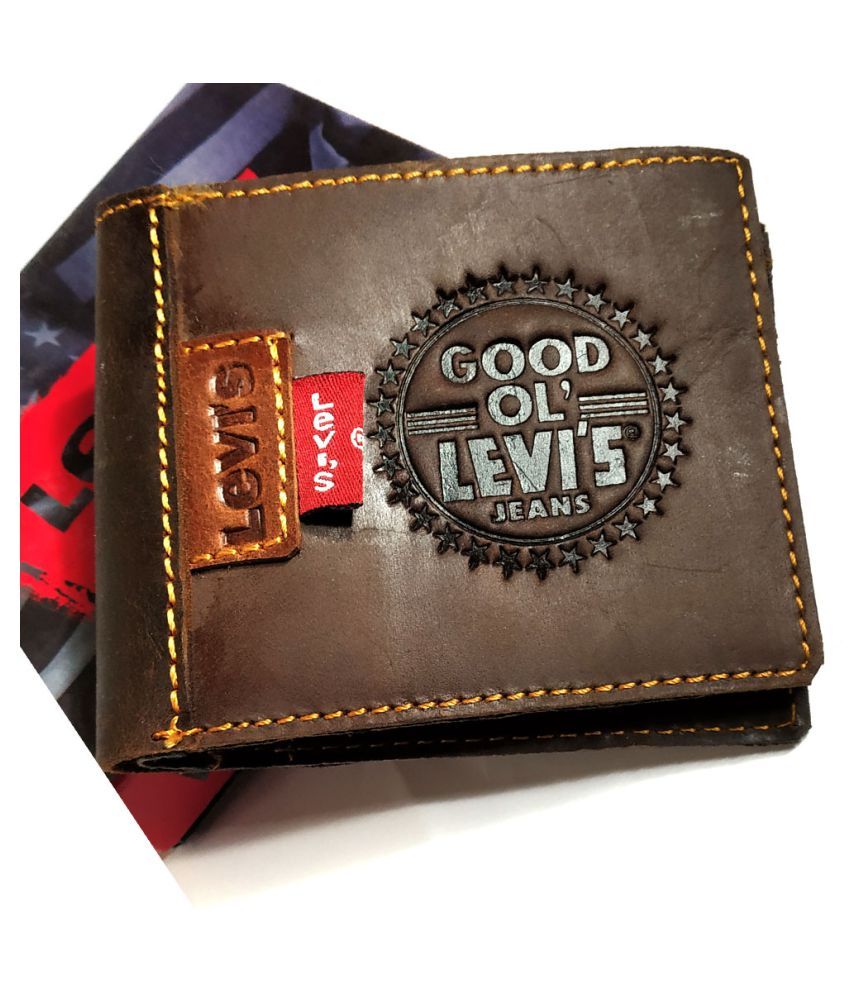 Levi's Leather wallet Leather Brown 