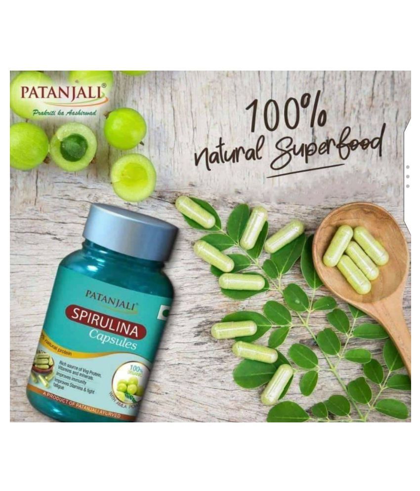 Patanjali SPIRULINA Capsule 60 no.s Pack of 3 Buy Patanjali SPIRULINA