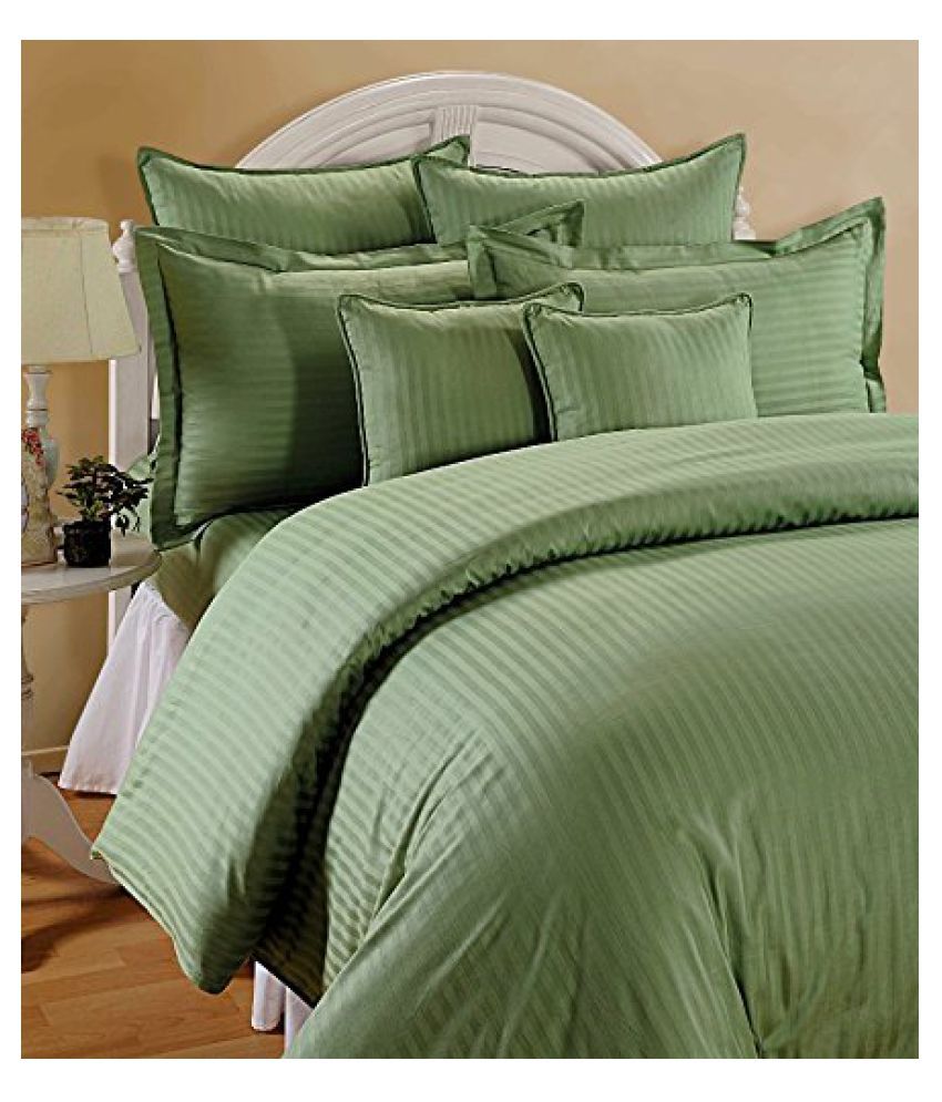 Cotton Trendy Double Cotton Green Stripes Duvet Cover Buy Cotton