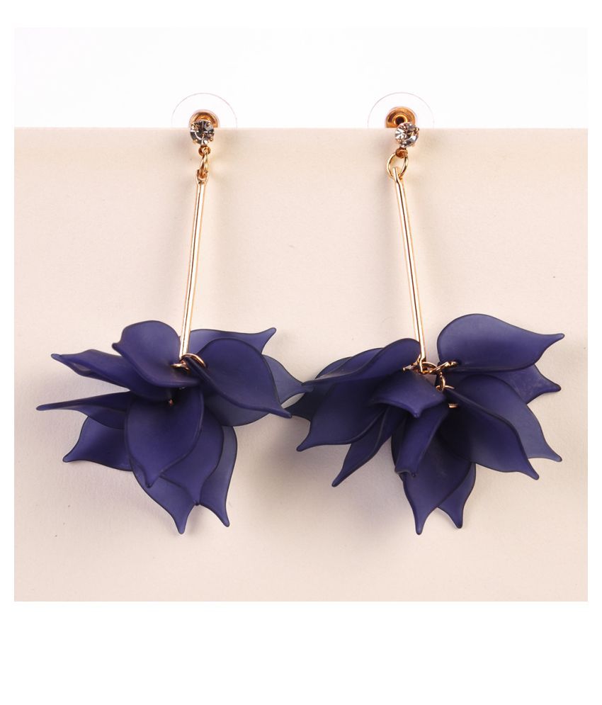 Fabula Jewellery Purple Flower Earrings - Buy Fabula Jewellery Purple  Flower Earrings Online at Best Prices in India on Snapdeal