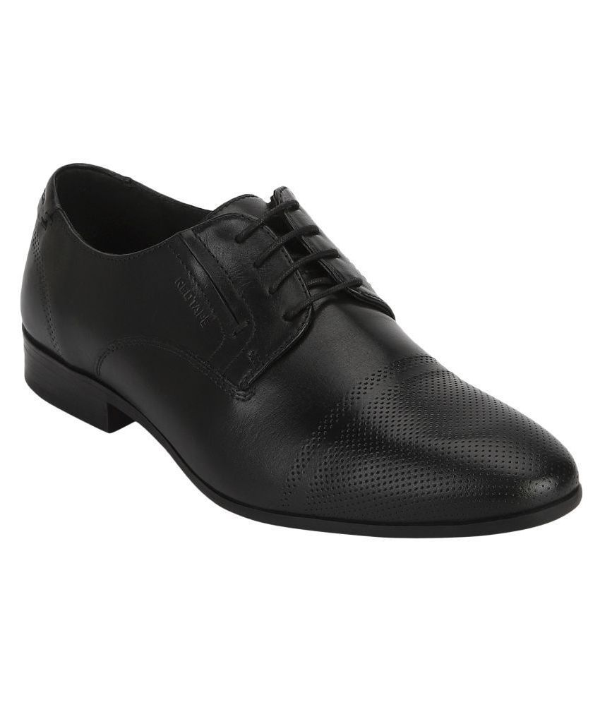 red tape black derby formal shoes
