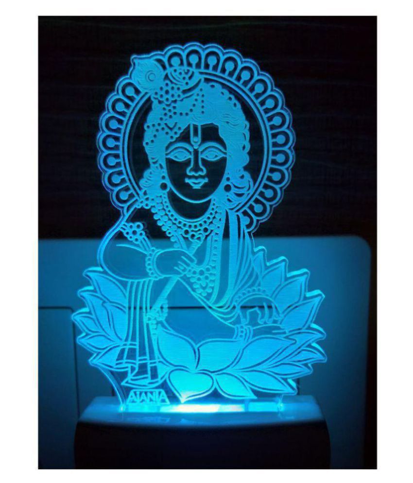     			Ajanta lord Krishna Bhagwan code :2051 3D Night Lamp Multi - Pack of 1
