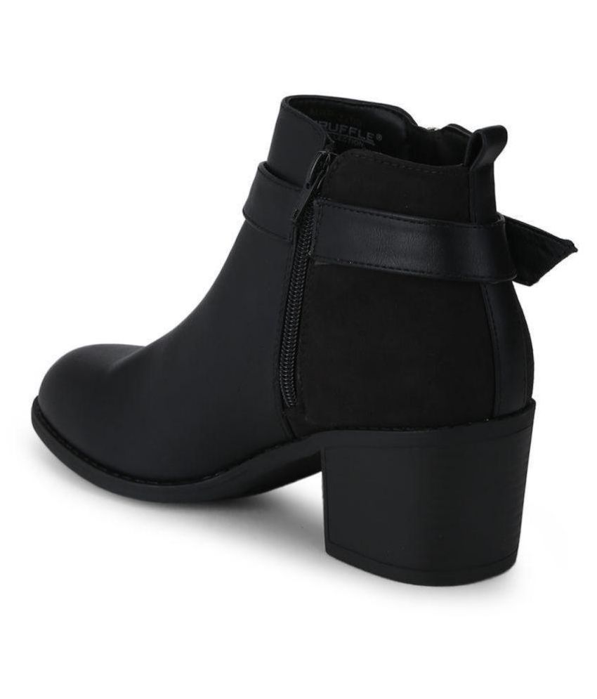 truffle collection mid heel ankle boots