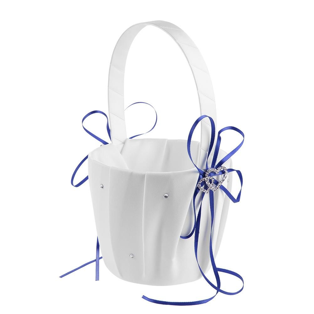 Double Heart Drill Wedding Love Case Satin Basket Bride Basket