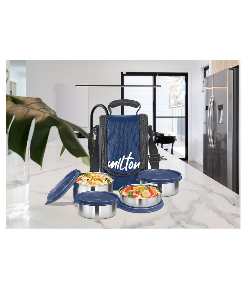     			Milton Blue Stainless Steel Lunch Box