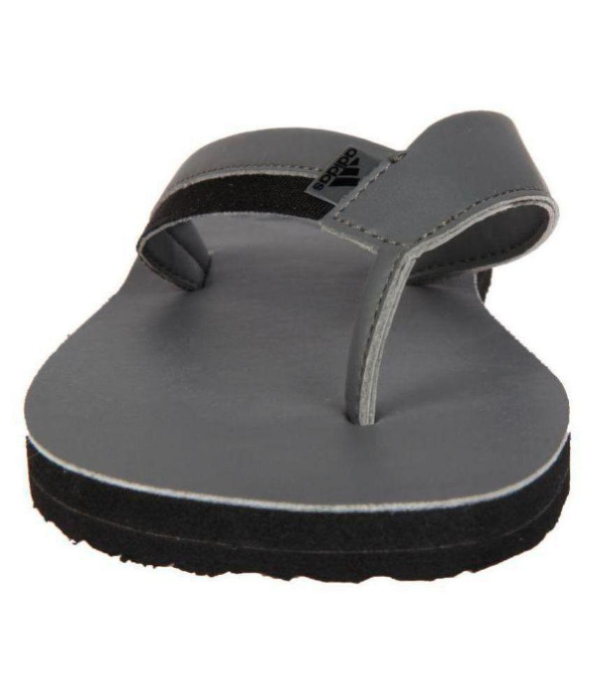 adidas gray thong flip flop