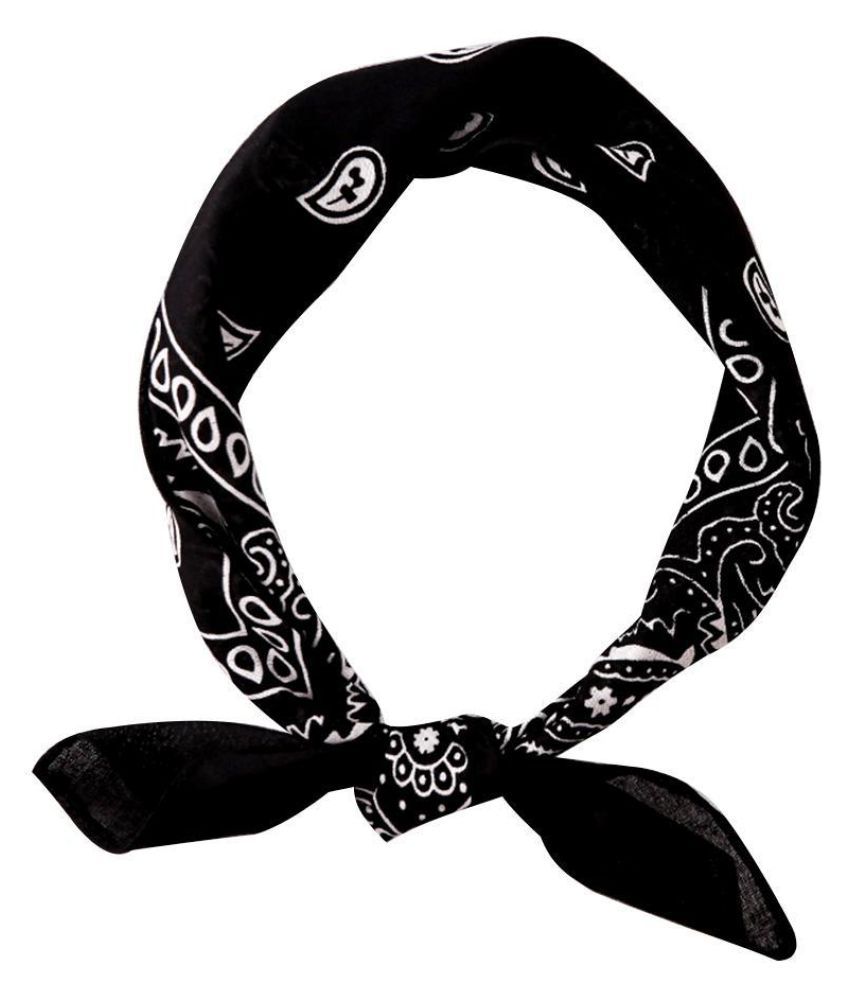 Hip Hop Uni Women Men Shawl Cashew Flower Square Scarf Hair Band