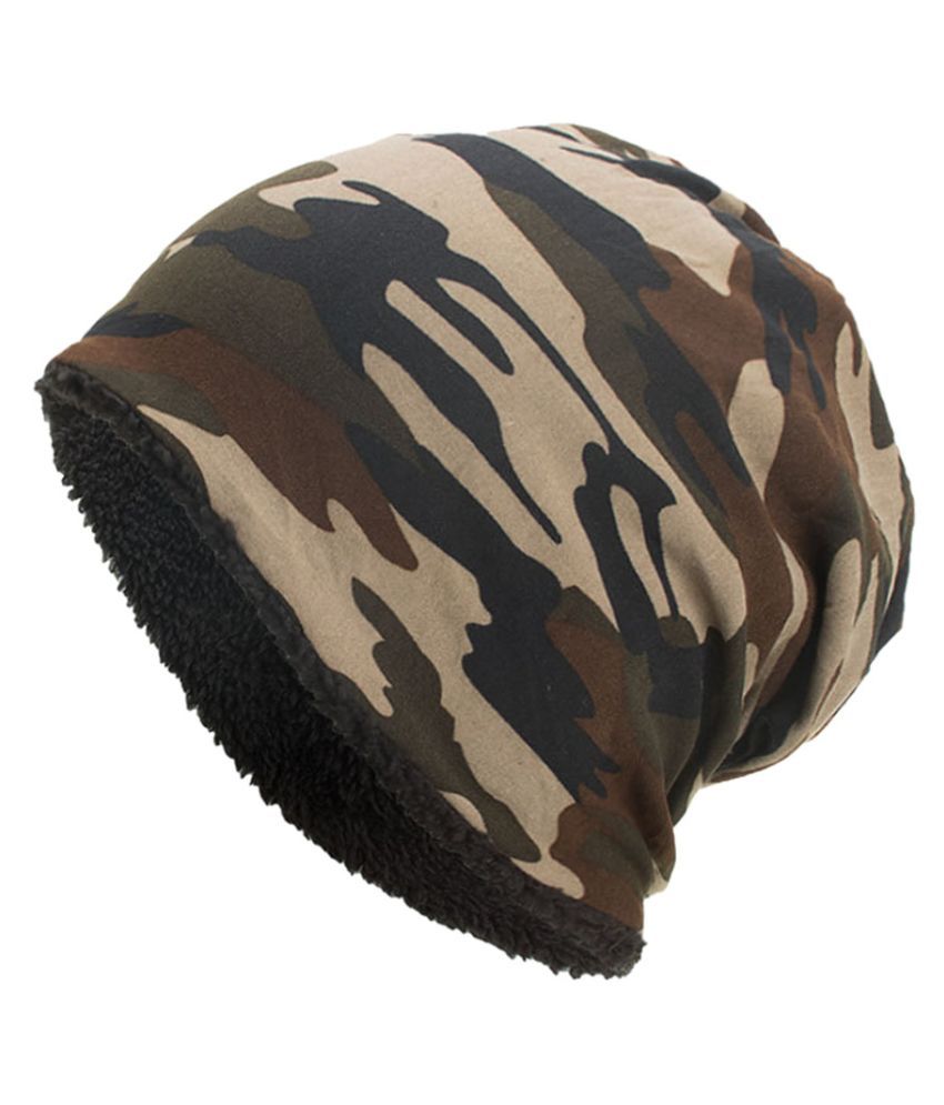 camo knit beanie