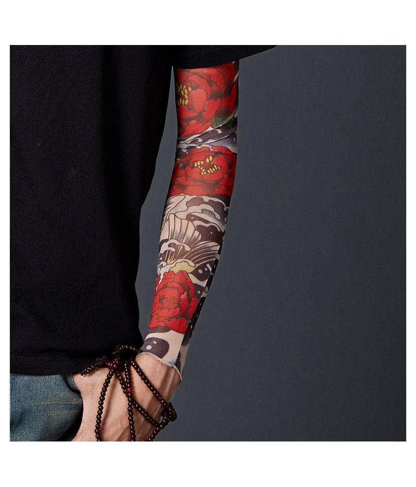 Tattoo Sleeve Sun UV Protection Stretch Arm Cover Cycling Driving Costume Dress