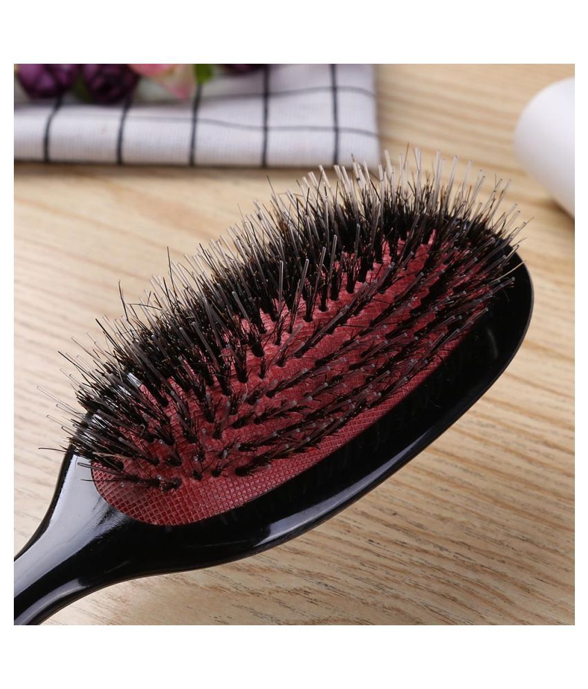 Beauty Massage Oval Comb Anti-static Boar Bristle Salon Hair Brush Combs:  Buy Online at Low Price in India - Snapdeal