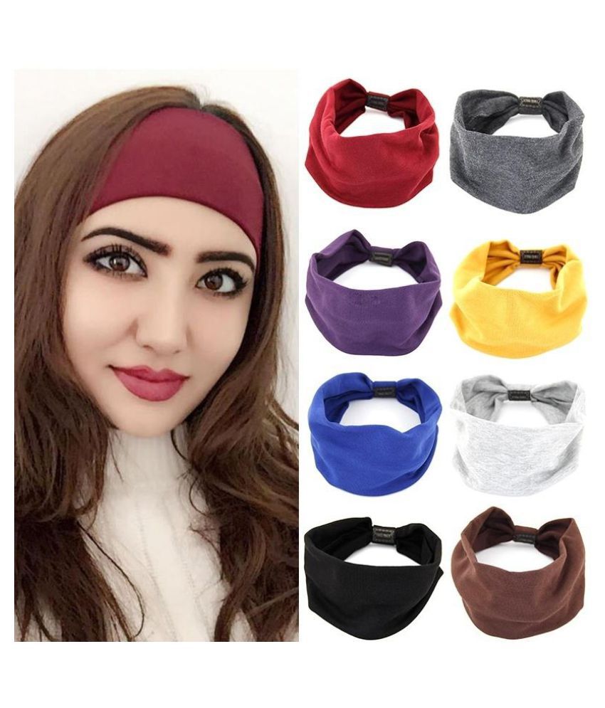 10 Styles Women'S Hair Band Casual Headband Female Hair Accessories Hair  Bows Yoga Wide-Brimmed Elastic Headgear: Buy Online at Low Price in India -  Snapdeal