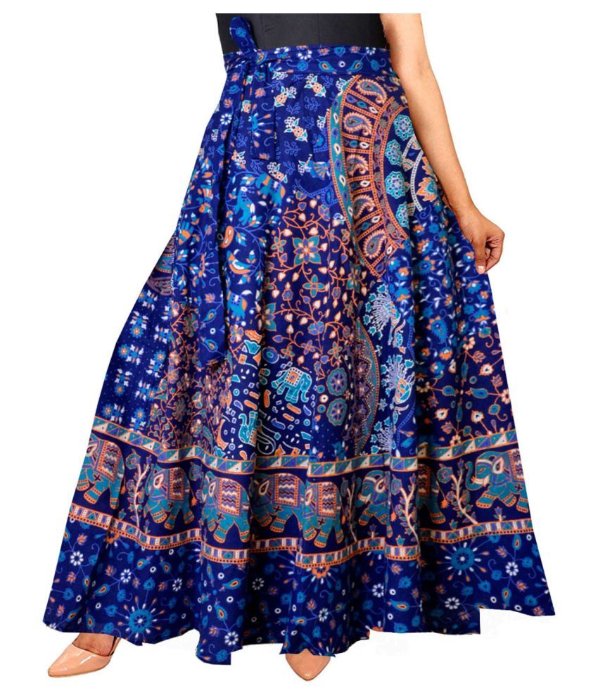 Buy JWF Cotton Wrap Skirt - Multi Color Online at Best Prices in India ...