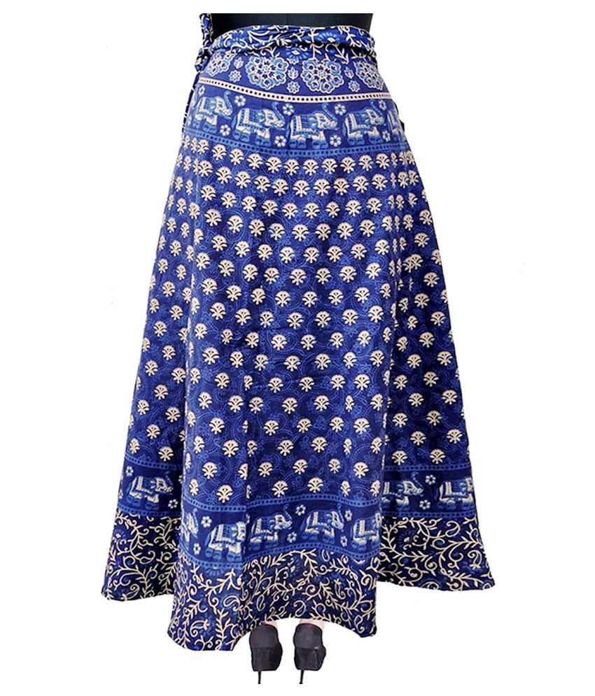 Buy JWF Cotton Wrap Skirt - Multi Color Online at Best Prices in India ...