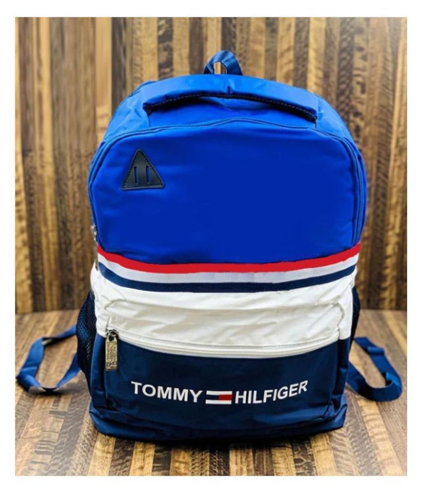 tommy hilfiger white polyester college bag