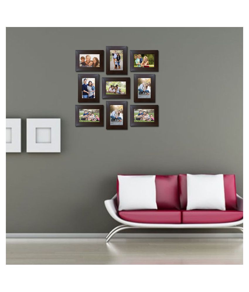 Trends on Wall Acrylic Brown Photo Frame Sets - Pack of 9