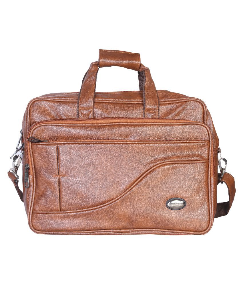     			Goodwin Tan P.U. Office Messenger Bag