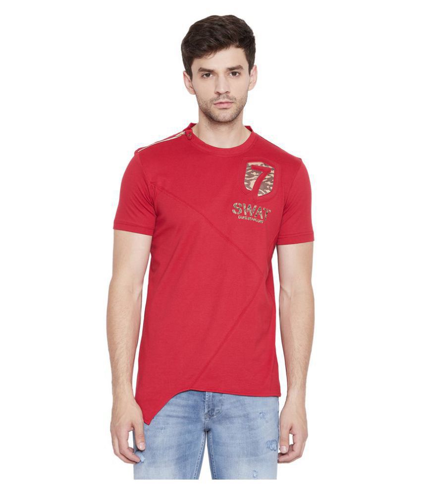     			Duke - Red Cotton Slim Fit Men's T-Shirt ( Pack of 1 )
