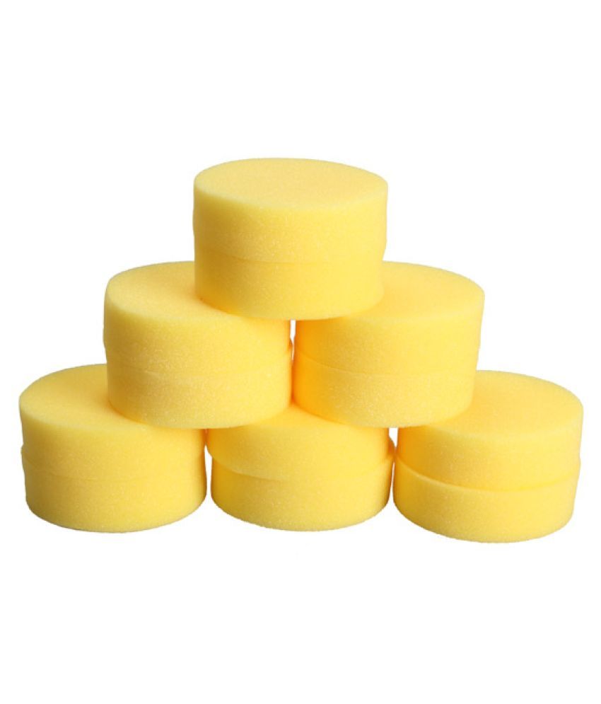 12pcs Polish Wax Round Foam Sponges Applicator Pads For Clean Car