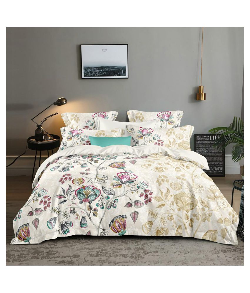 lazybees Queen Cotton Multi Contemporary Bedding Set Buy lazybees