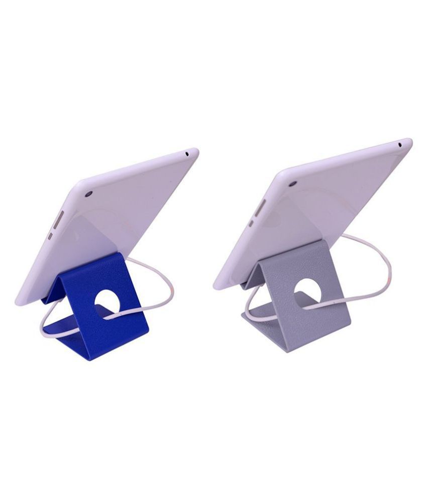 Mobile Stand (For All Smart Phones And Tablets) Combo Silver & Blue