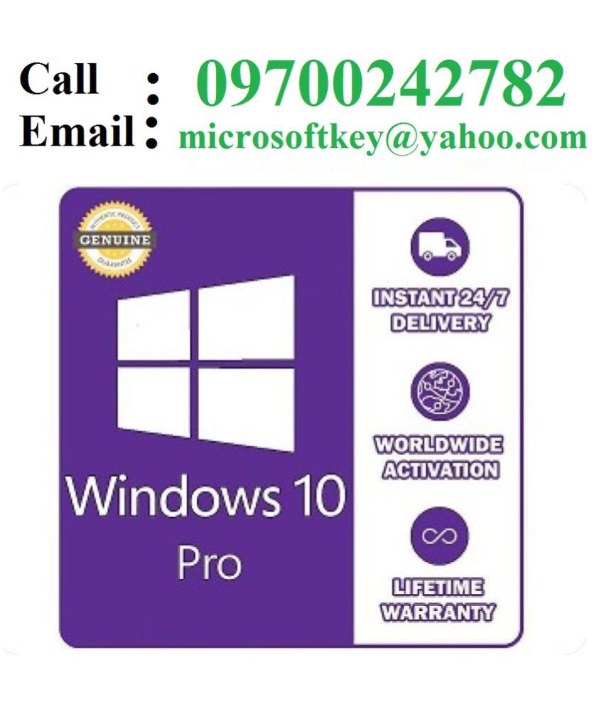 windows 10 pro retail key india