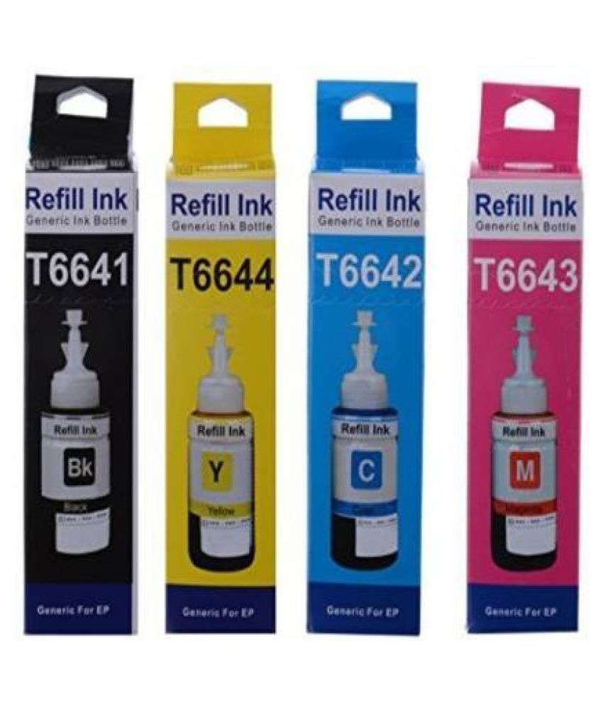 Globe REFILL70ML05 Multicolor Pack of 4 Ink bottle for L210 / L220