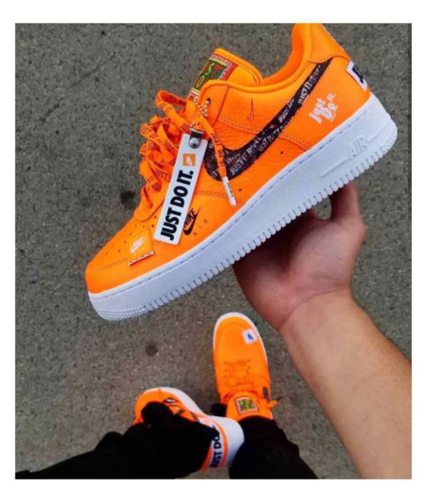 orange nike shoes air force