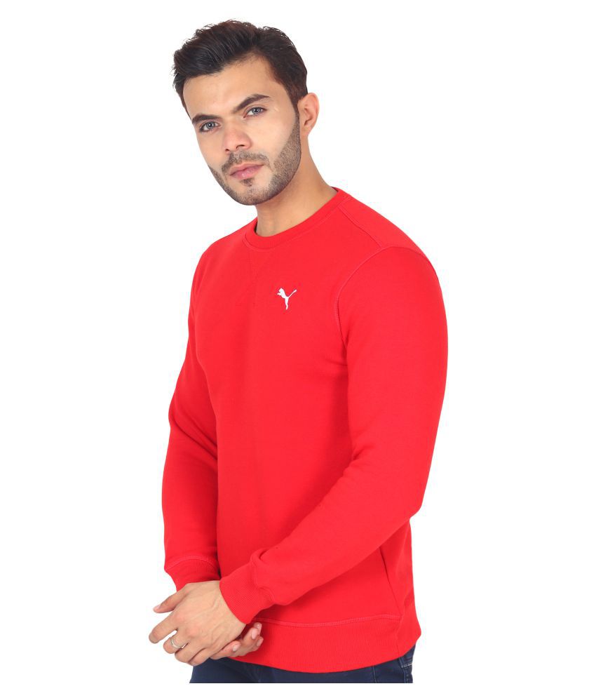 Puma Red Fleece Sweatshirt - Buy Puma Red Fleece Sweatshirt Online at ...