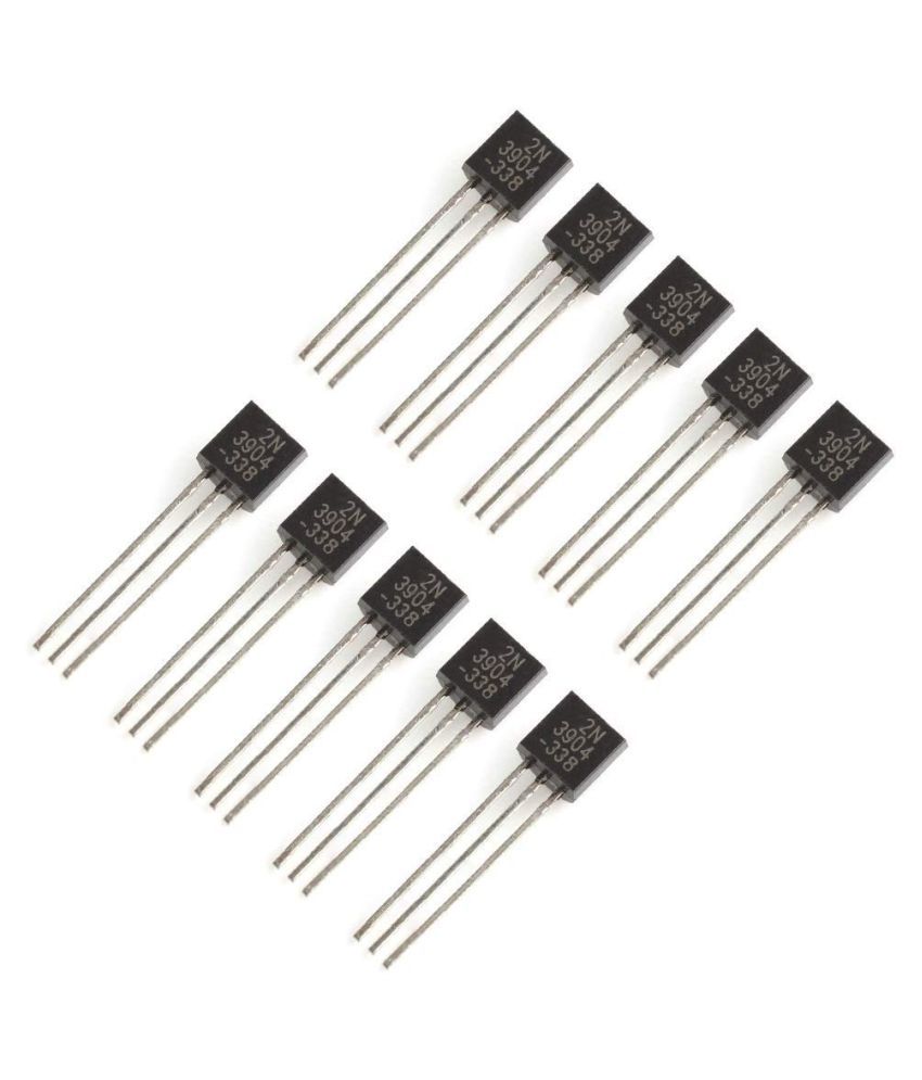 INVENTO 10Pcs 2N3904 BJT Bipolar Single Transistor, NPN, 40 V, 300 MHz ...